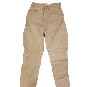 Zara Basics, Khaki, Straight Cut Jeans  - US 4 -‎ Like New Condition